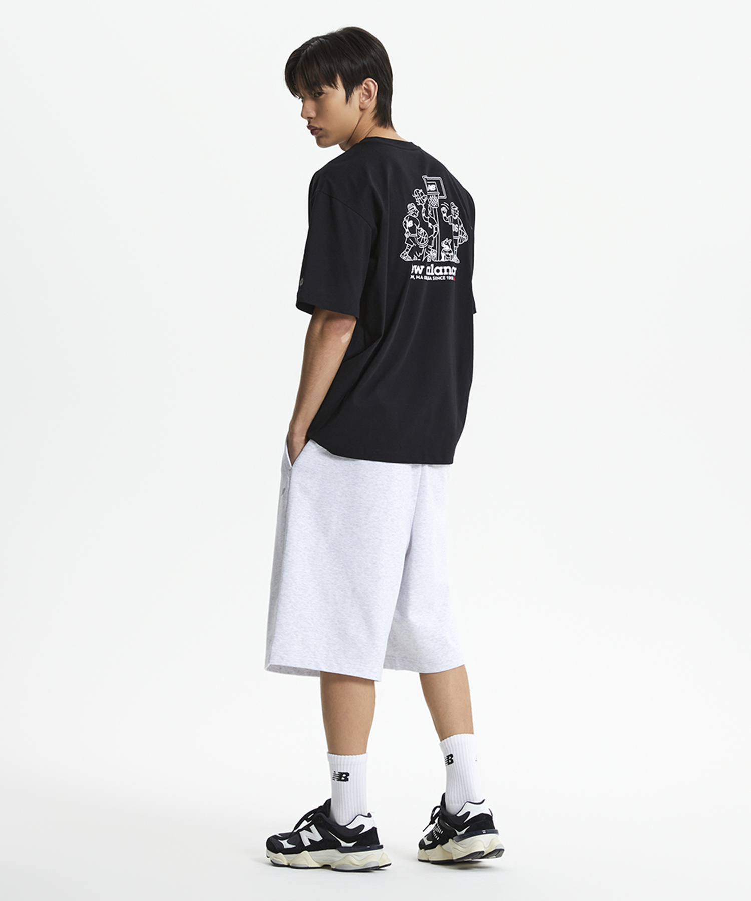 ◆New Balance◆ UNI NB BOY Basketball Lettering Short Sleeve New Balance Boys Active T-Shirt - 2 Pack Cotton Logo Shirt