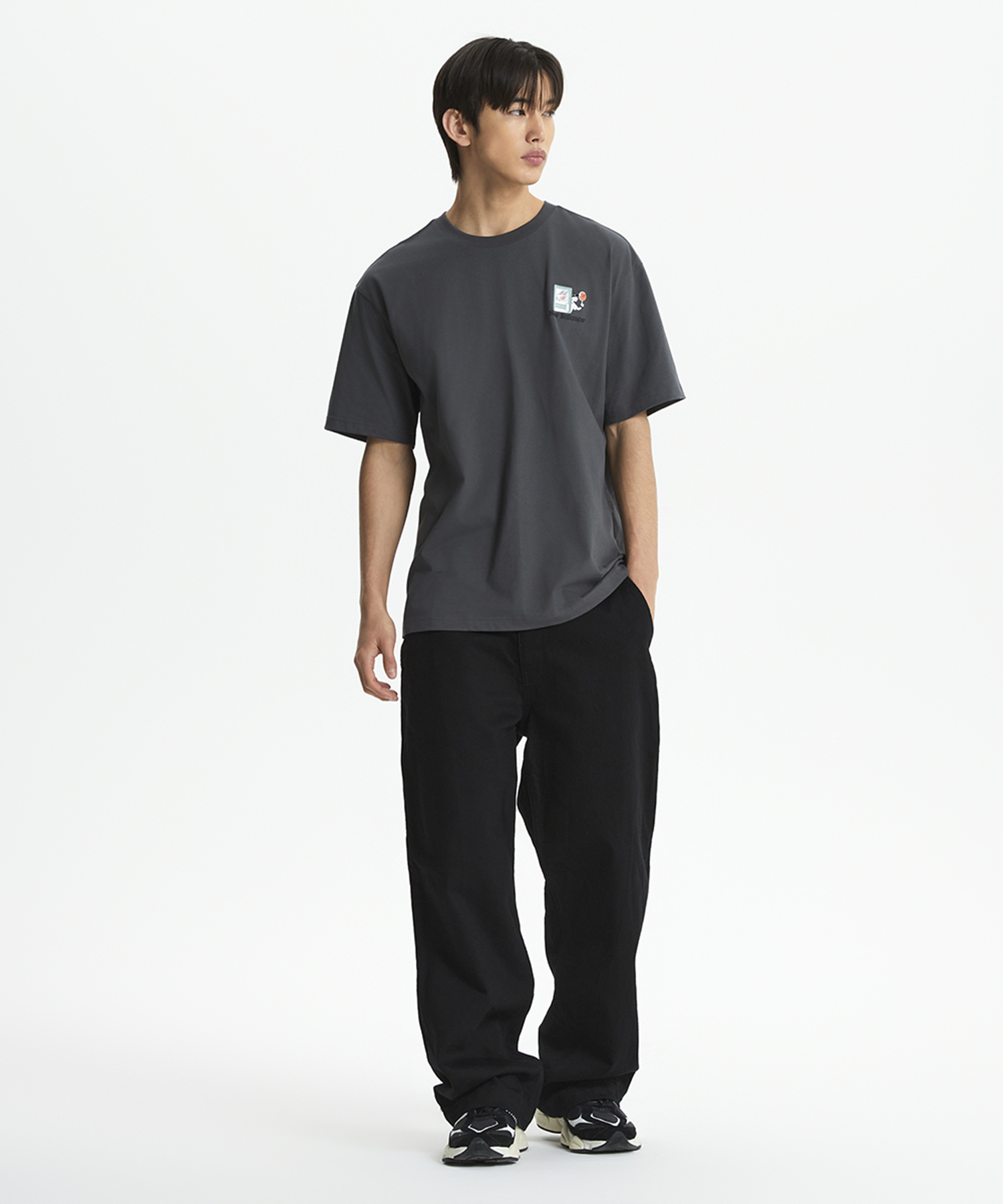 New Balance Korea - UNI NB BOY 바스켓볼샵 반팔티(SEMI OVER FIT)