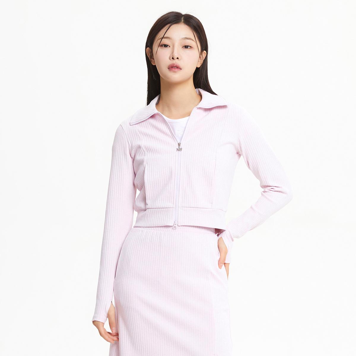 WOMEN 소프트 골지 카라형 투웨이 집업(SLIM FIT)