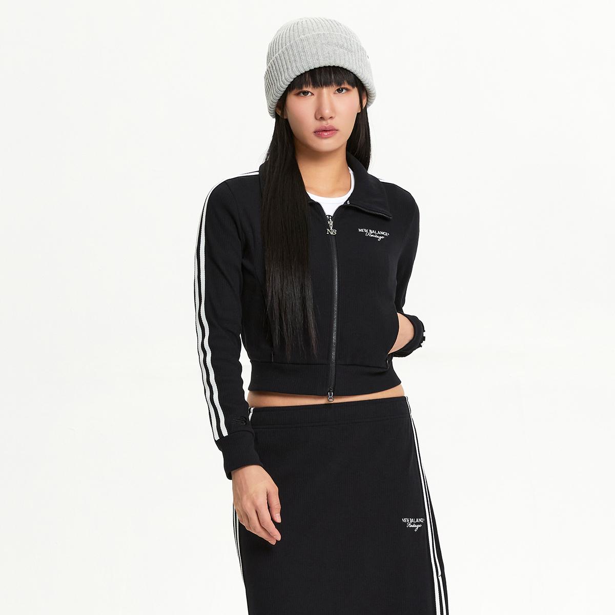 WOMEN 트랙 골지 카라형 집업