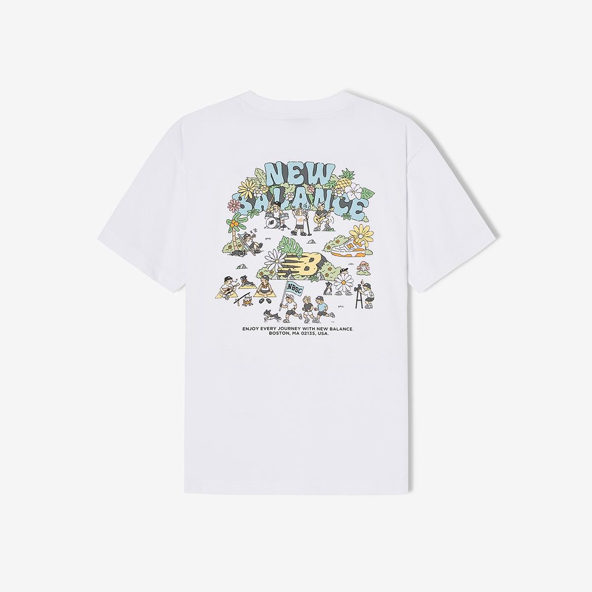 Tシャツ・カットソー New Balance UNI NB BOY Picnic Festival Short Sleeve T5FT2235 韓國New Balance UNI NB BOY Picnic Festival 男女裝短袖T恤