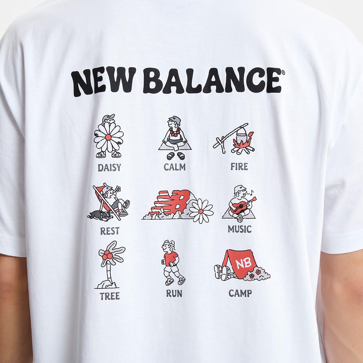 [NEW BALANCE] NBNEF31633 UNI NB BOY Picnic Content Tee★ New Balance Uni Nb Boy Picnic FesTival ShorT Sleeve T shirT