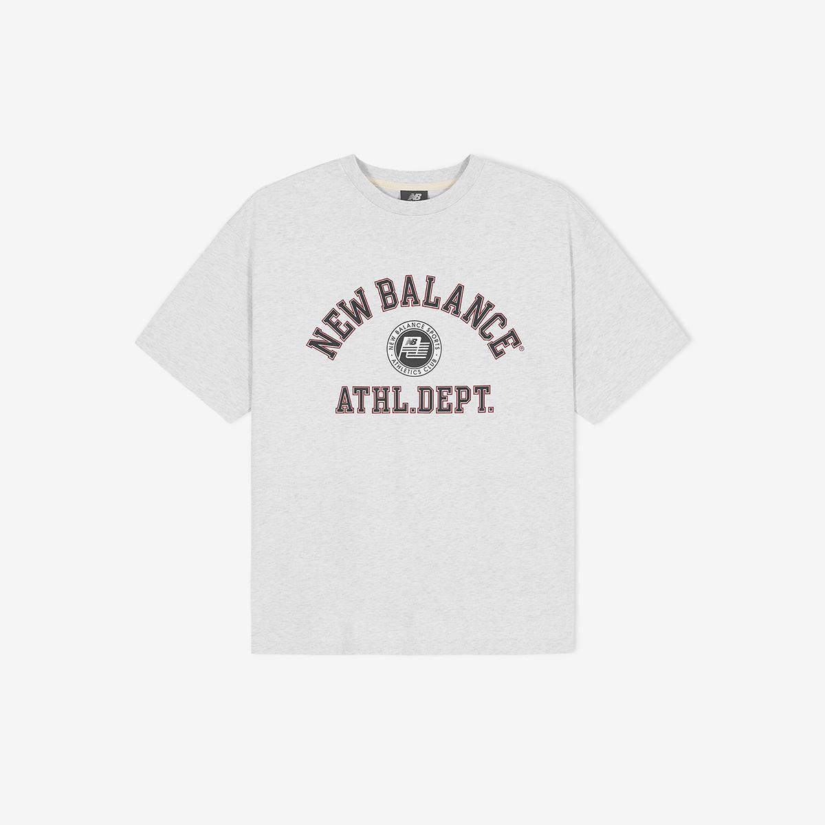New Balance Korea - UNI 컬리지 클럽 반팔티(SEMI OVER FIT)
