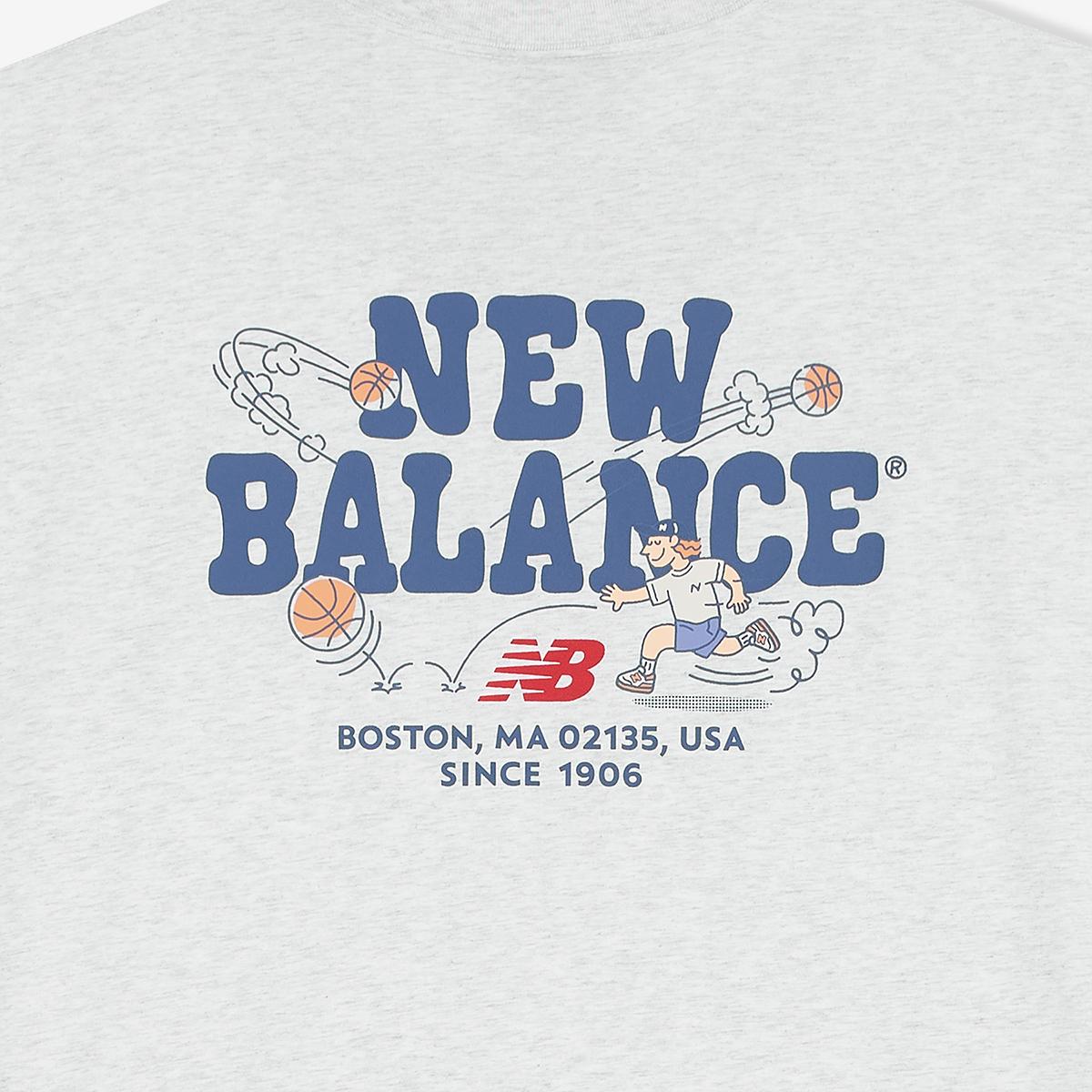 New Balance Korea - UNI NB BOY 바스켓볼 레터링 반팔티(SEMI