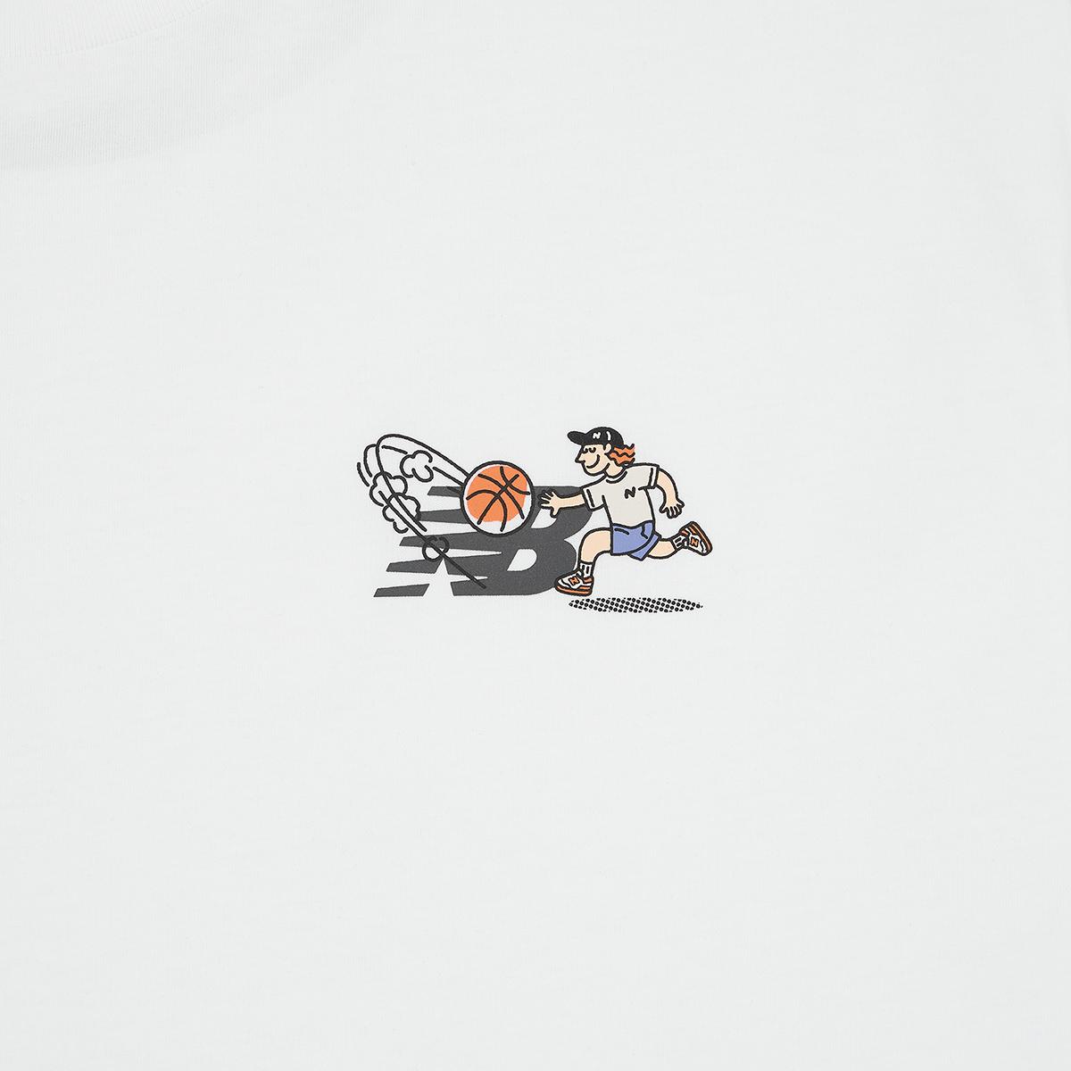 ★New Balance★ NBNEF21543 UNI NB BOY Basketball Lettering S New Balance Korea - UNI NB BOY 바스켓볼 레터링 반팔티(SEMI