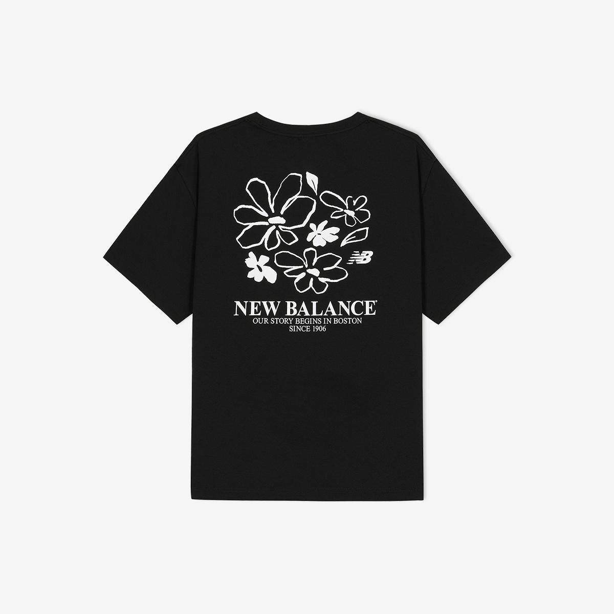 ★★New Balance★★ NBNEF31703 UNI FROZEN Flower Pictogram S New Balance Korea - UNI FROZEN 플라워 일러스트 반팔티(SEMI