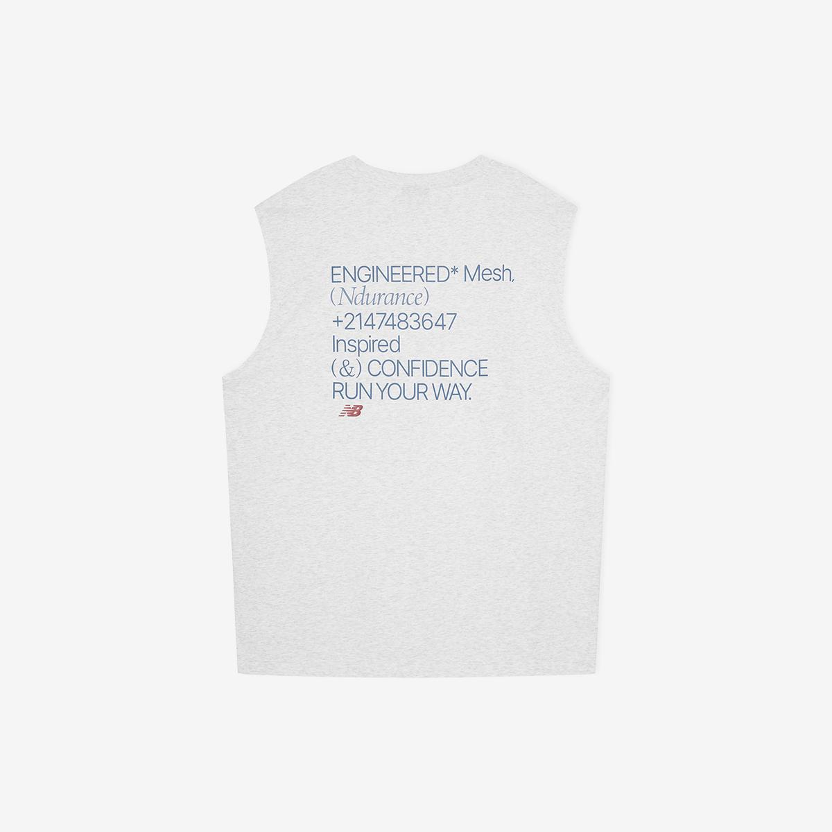 UNI Ndurance 레터링 나시티 (OVER FIT)