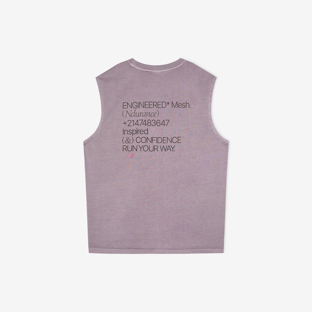 UNI Ndurance 레터링 나시티 (OVER FIT)