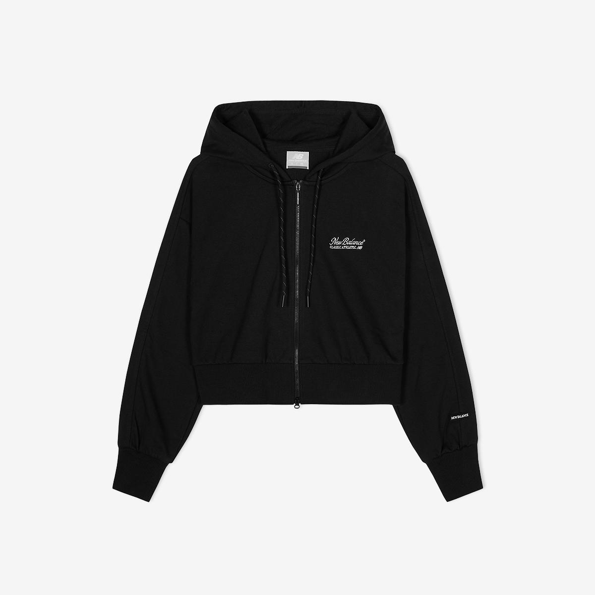 WOMEN 에센셜 세미크롭 후드집업 (SEMI OVER FIT)