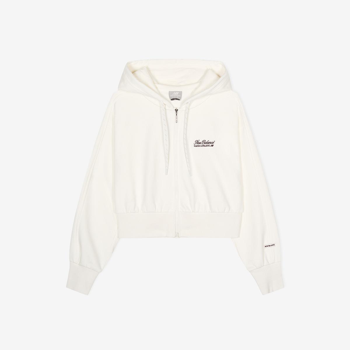 WOMEN 에센셜 세미크롭 후드집업 (SEMI OVER FIT)