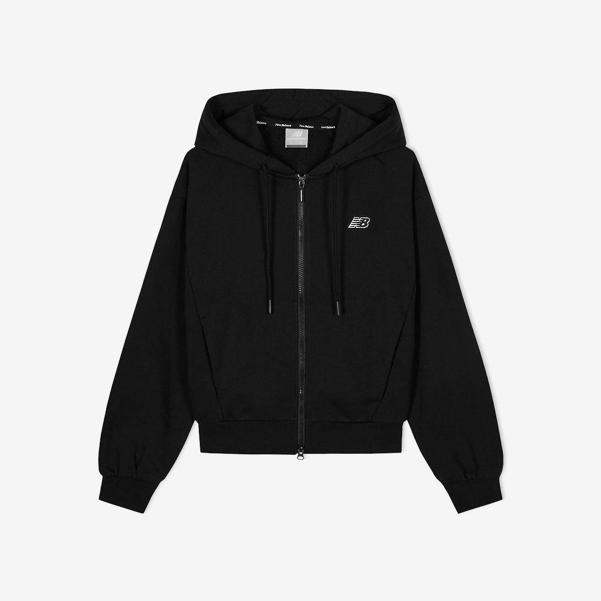 WOMEN 에센셜 기모 후드집업(SEMI OVER FIT)