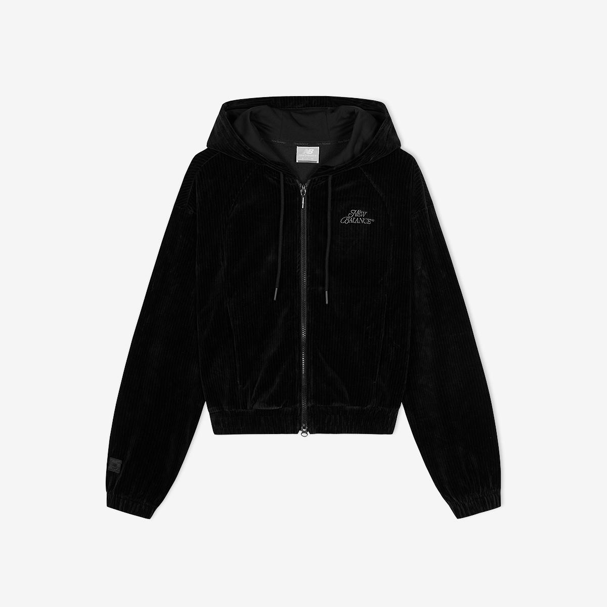 WOMEN 벨루아 골지 후드집업 (SEMI OVER FIT)