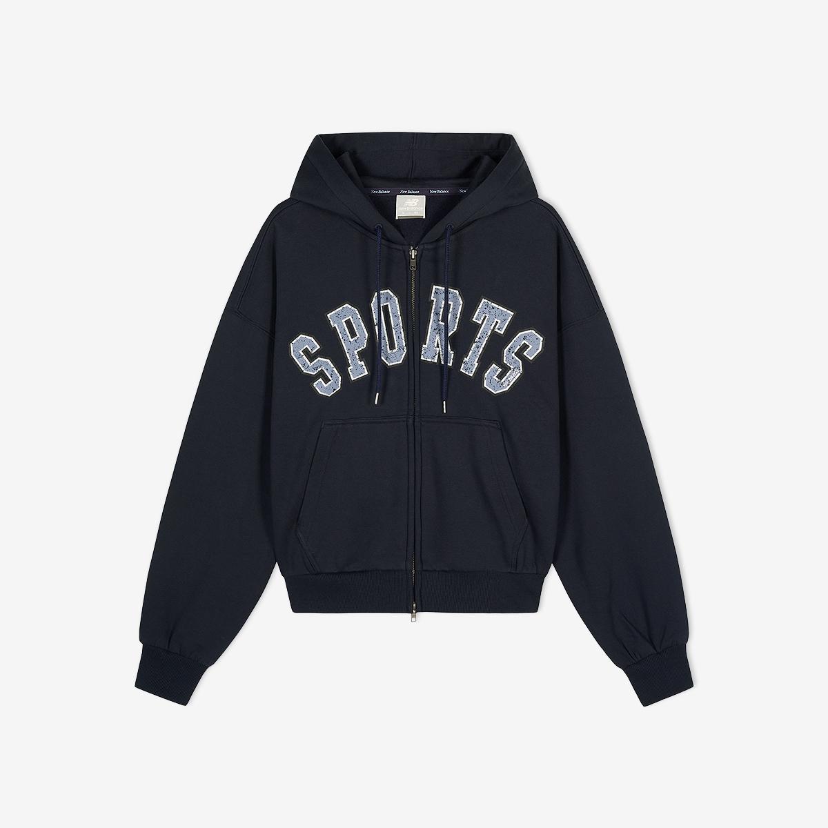 WOMEN 빅 그래픽 기모 후드집업 (OVER FIT)