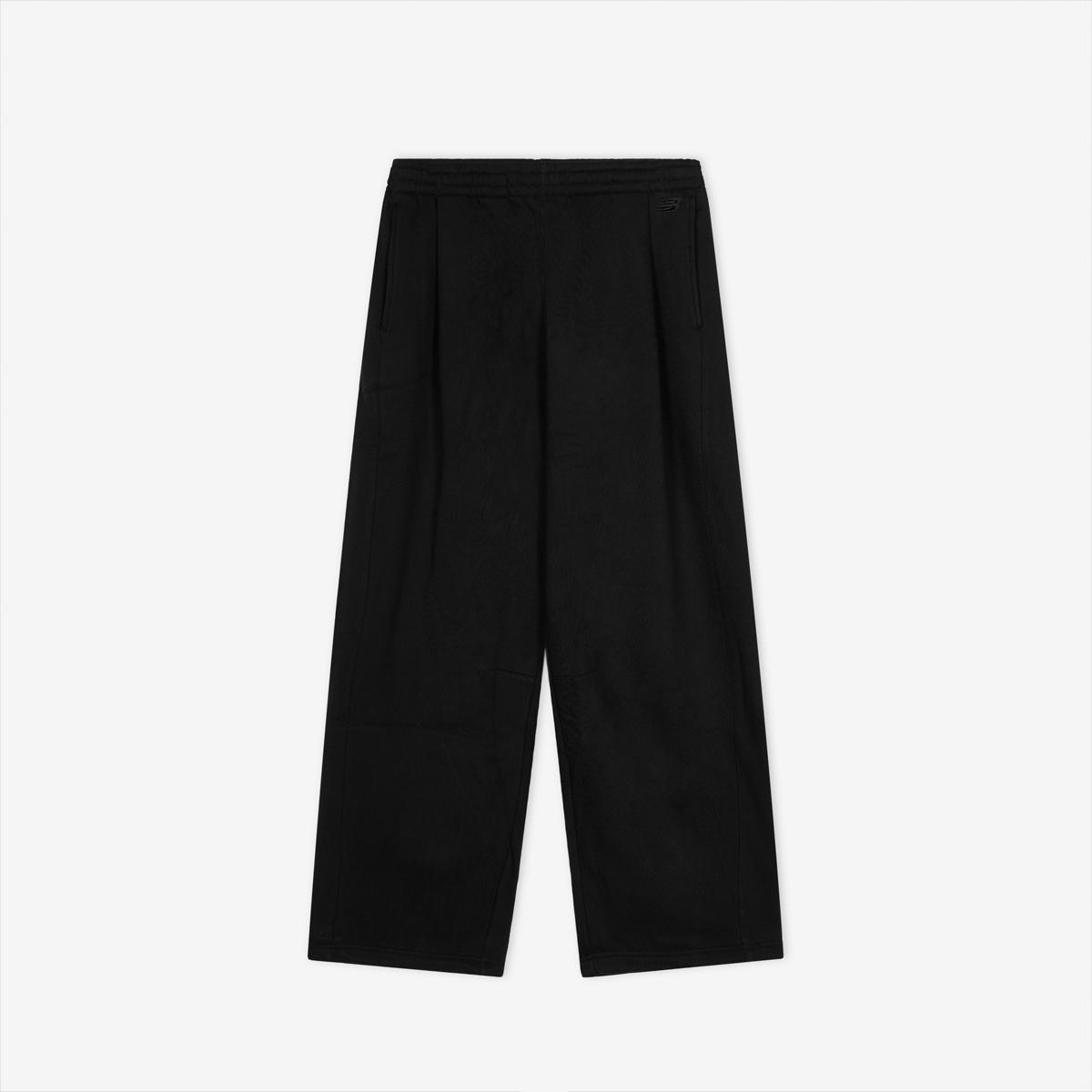 UNI 에센셜 클래식 기모 사이드턱 오버와이드 팬츠