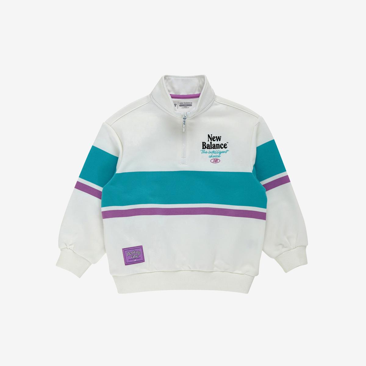 CLASSIC REMIX_하이넥 스트라이프 스웻셔츠