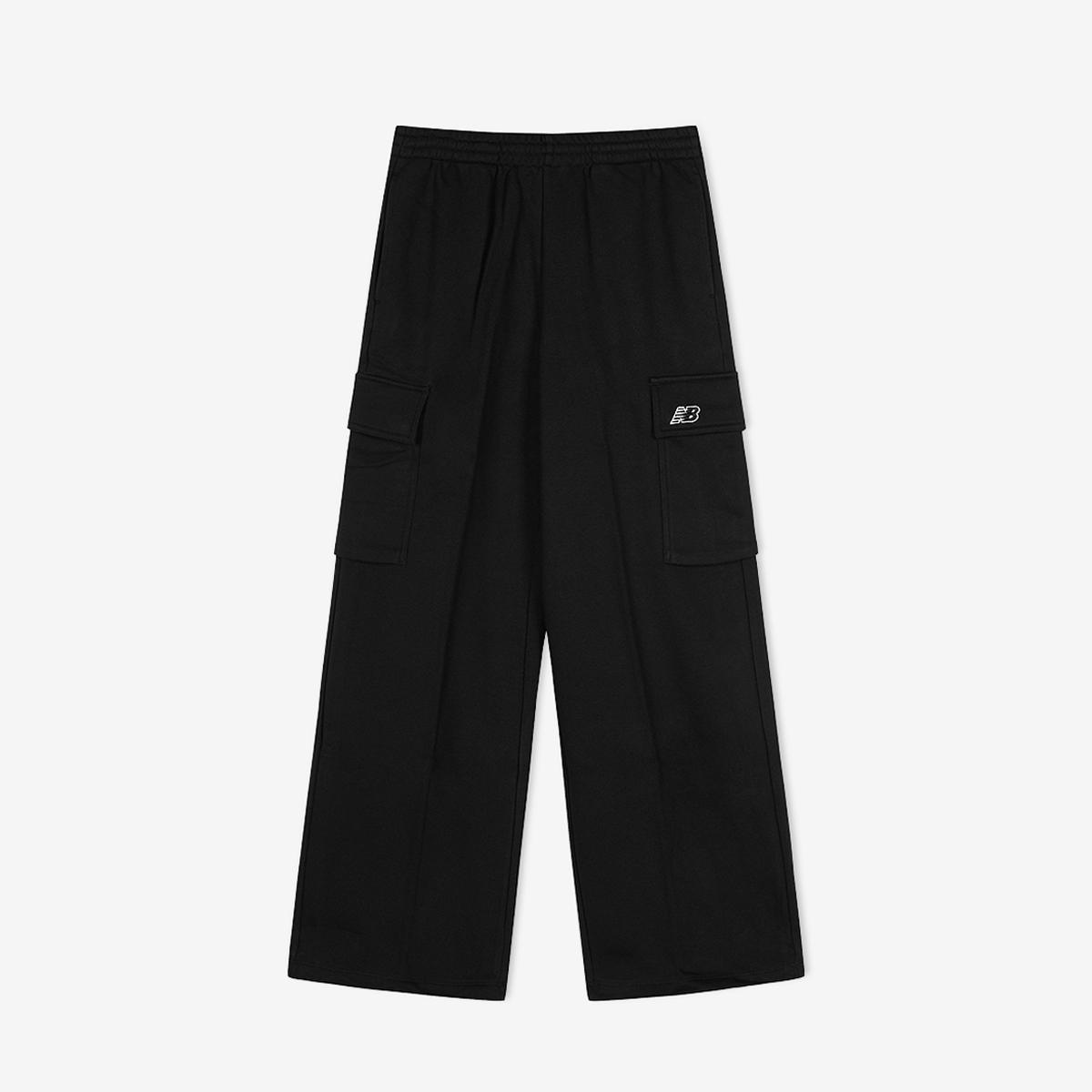 WOMEN 에센셜 기모 카고 와이드팬츠