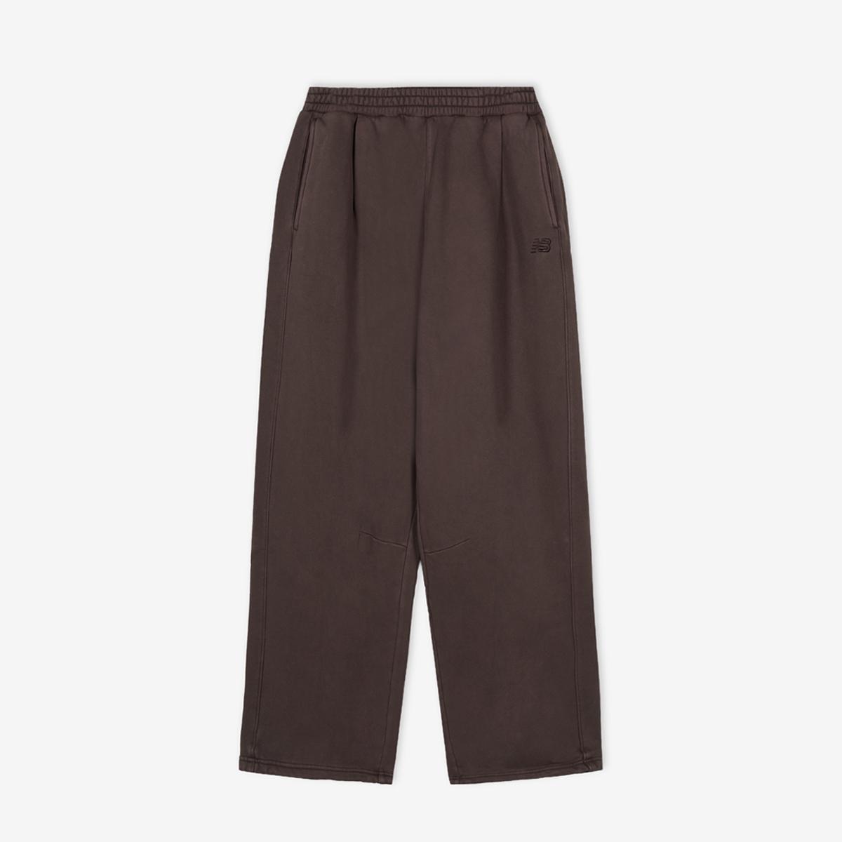 UNI 에센셜 클래식 워시드 기모 오버 와이드 팬츠