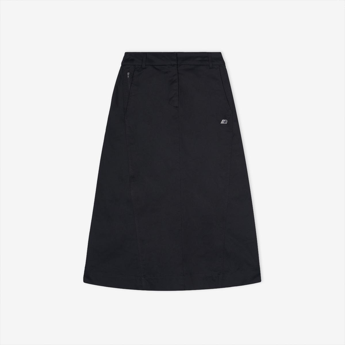 W 204 루나 우븐 롱 스커트