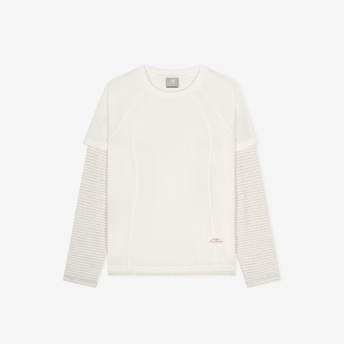 WOMEN 스트라이프 레이어드 티셔츠 (SEMI OVER FIT)