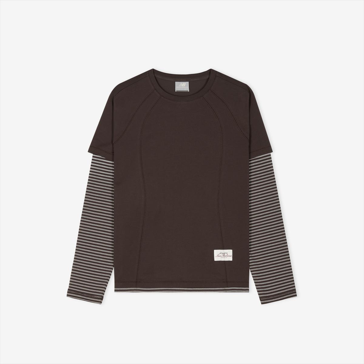 WOMEN 스트라이프 레이어드 티셔츠 (SEMI OVER FIT)