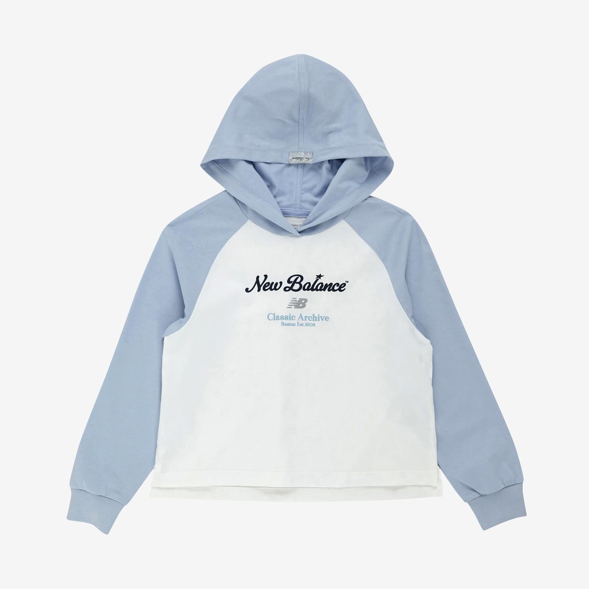 NBSC_슬림핏 라글란 후드 티셔츠