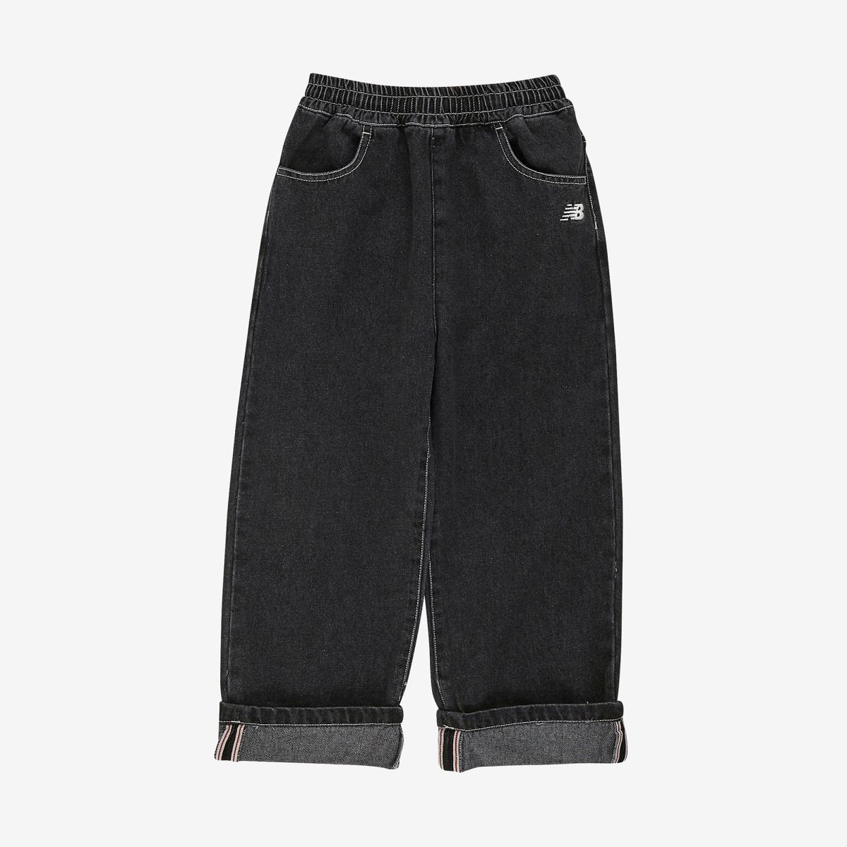 Ready Set Rugby!_롤업 와이드 데님 팬츠