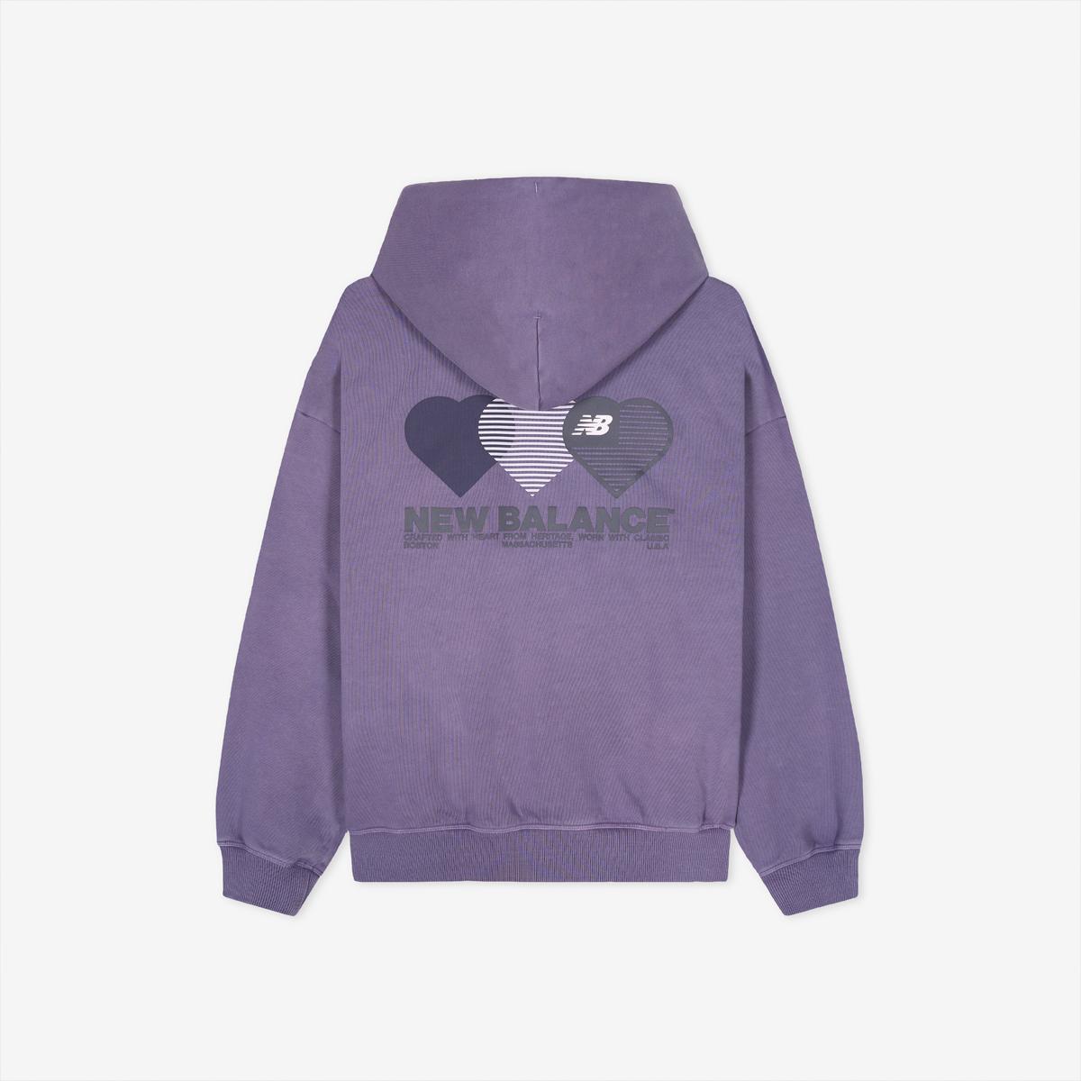 UNI NB 하트 그래픽 후드티 (OVER FIT)