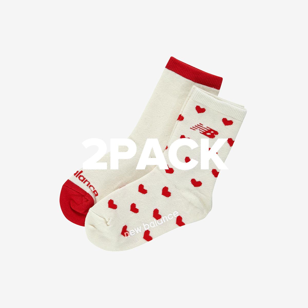 [2PACK] 하트포인트장목양말