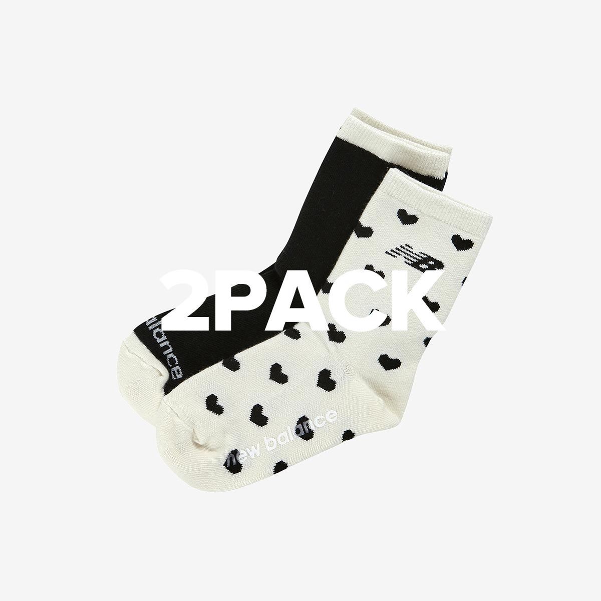 [2PACK] 하트포인트장목양말