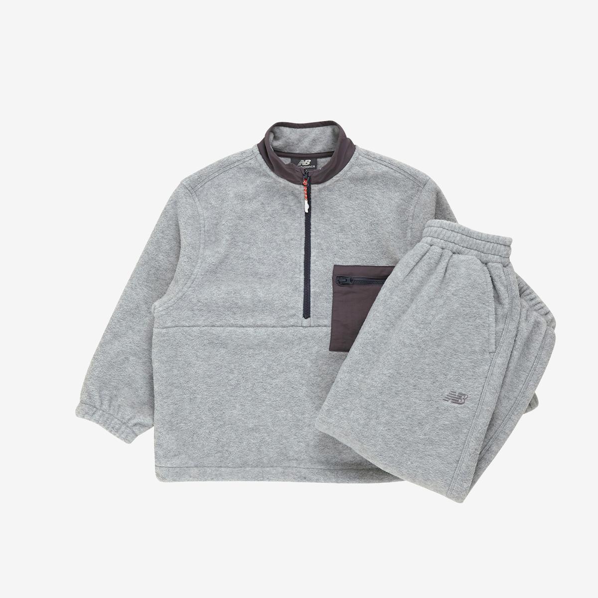 BOGLE CREW_우븐 매칭 플리스 셋업