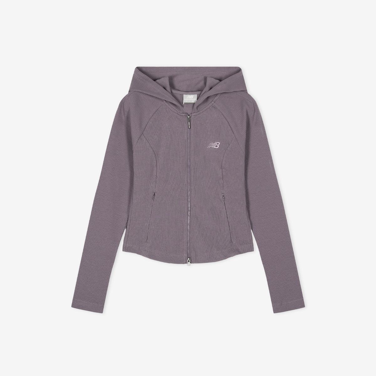 WOMEN 소프트프레쉬골지 후드 투웨이 집업 (SLIM FIT)