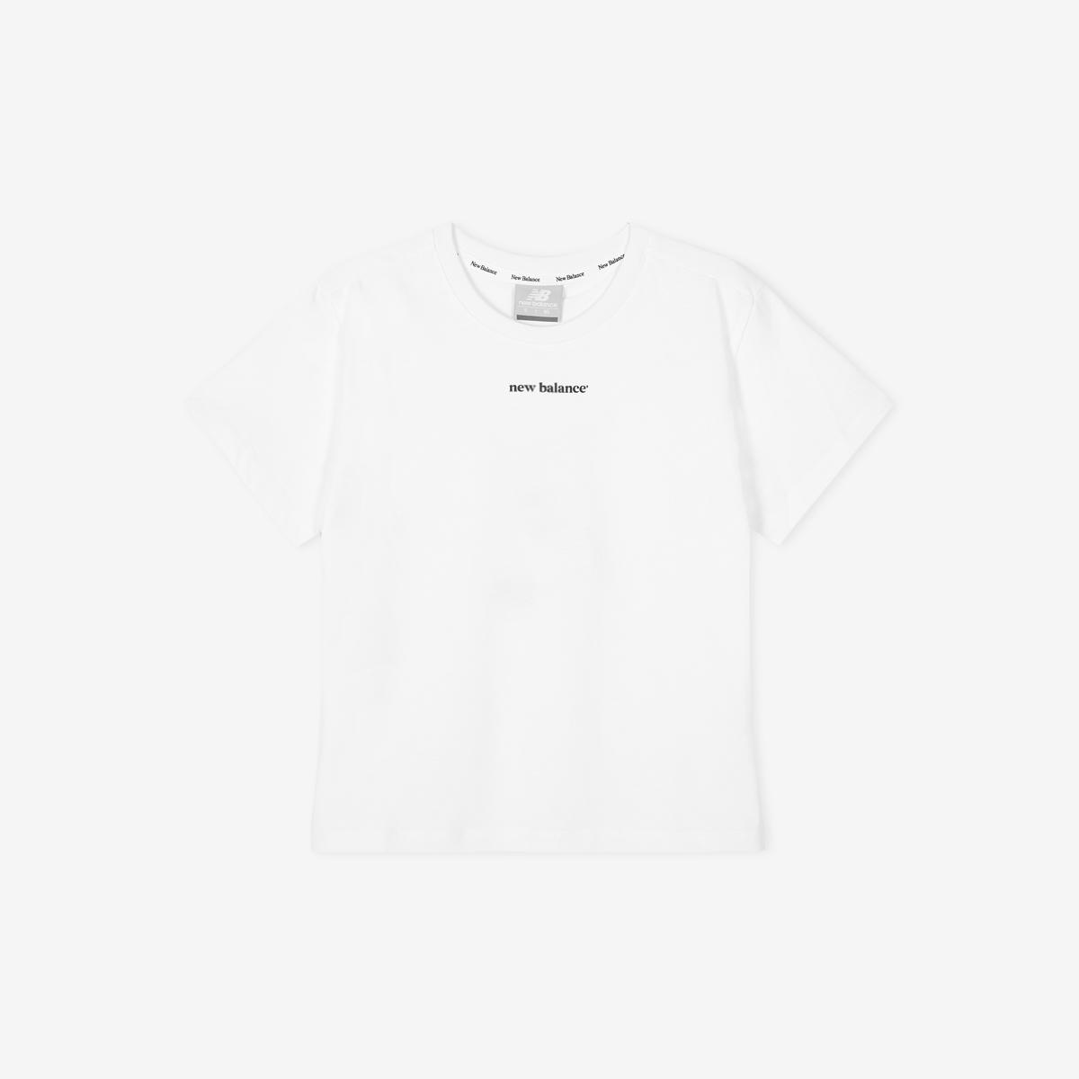 WOMEN 에센셜 중앙레터 반팔티 (SLIM FIT)