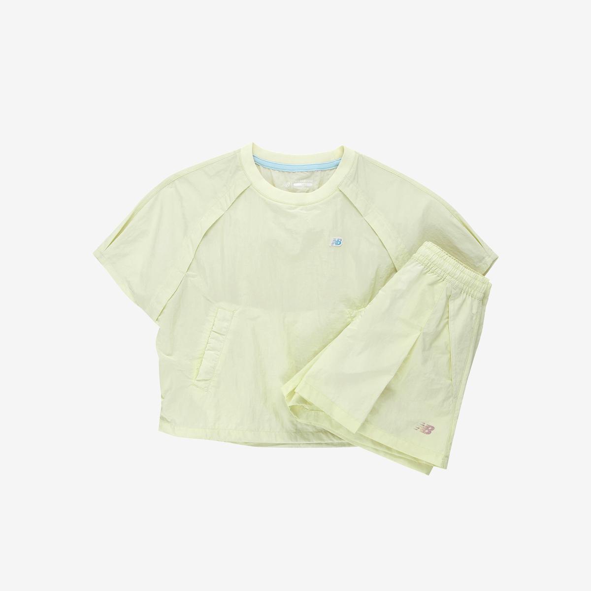 Run Festival_여아 라운드 셔링 우븐 피스테 셋업