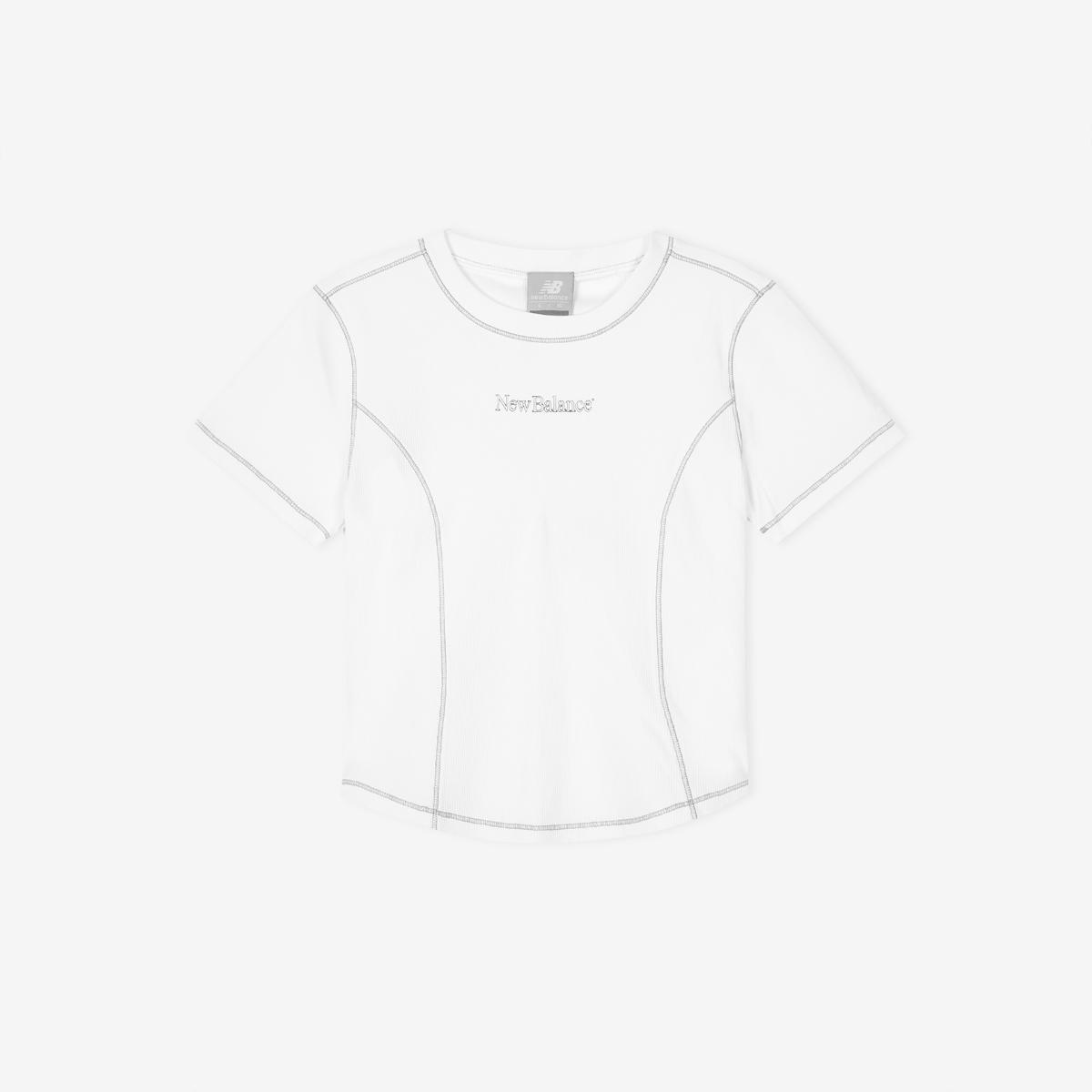 WOMEN 에센셜 골지 반팔티 (SLIM FIT)