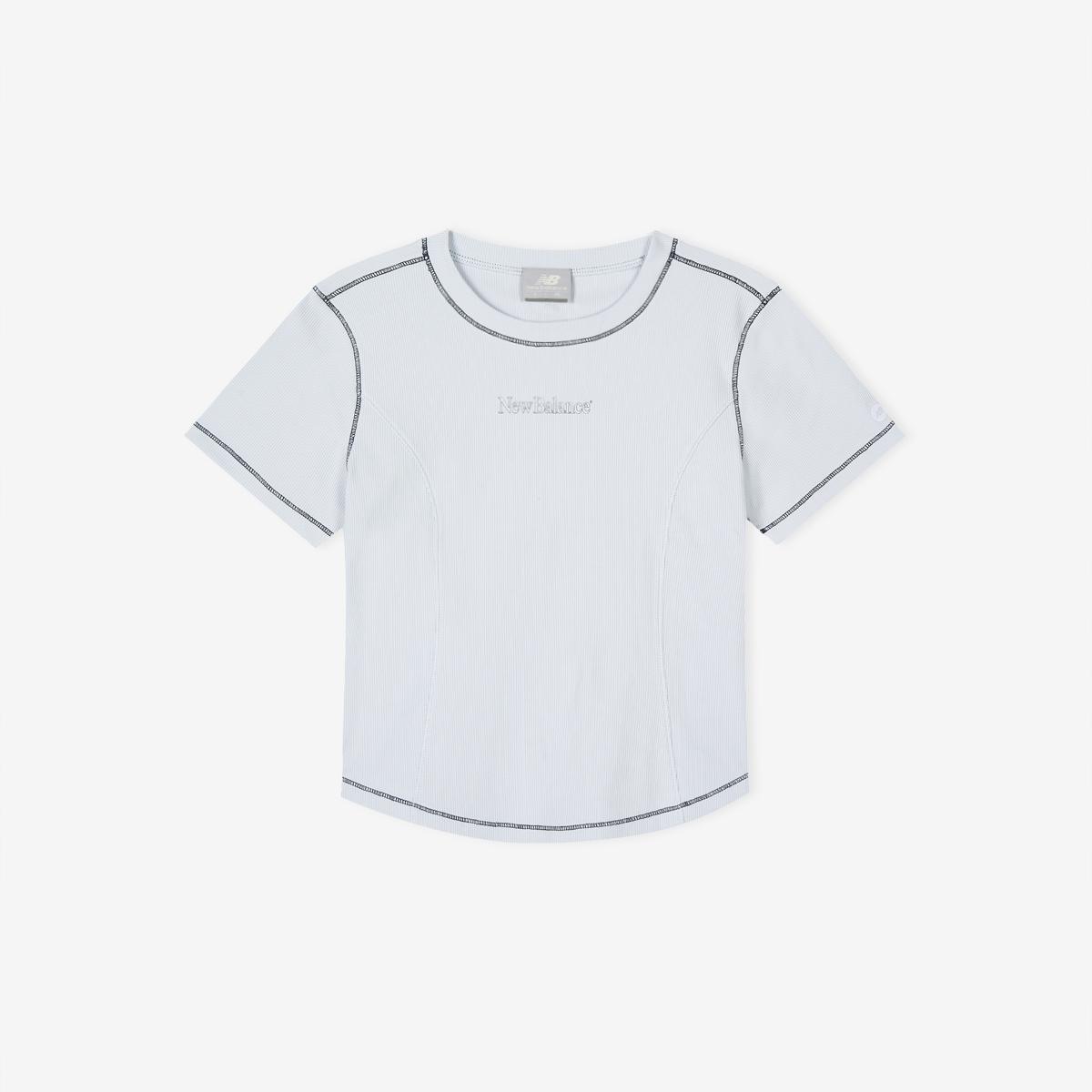 WOMEN 에센셜 골지 반팔티 (SLIM FIT)