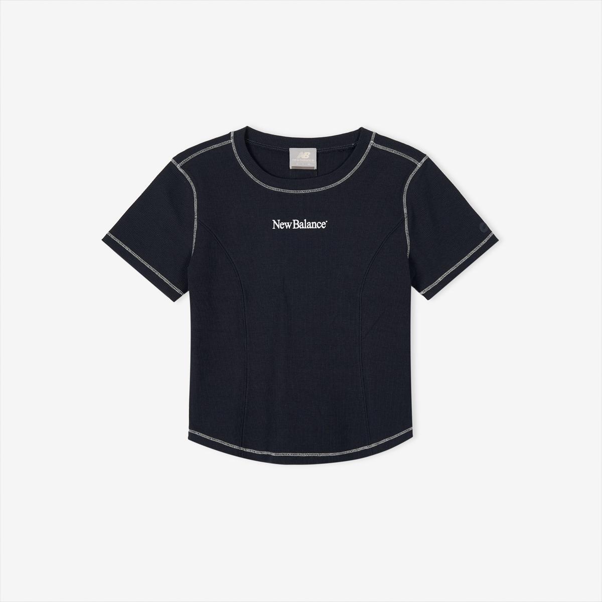 WOMEN 에센셜 골지 반팔티 (SLIM FIT)