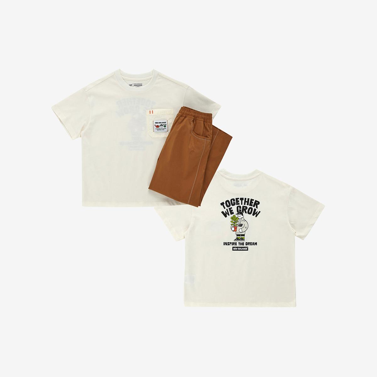 WE GROW TOGETHER  _반팔 + 우븐 바지 셋업