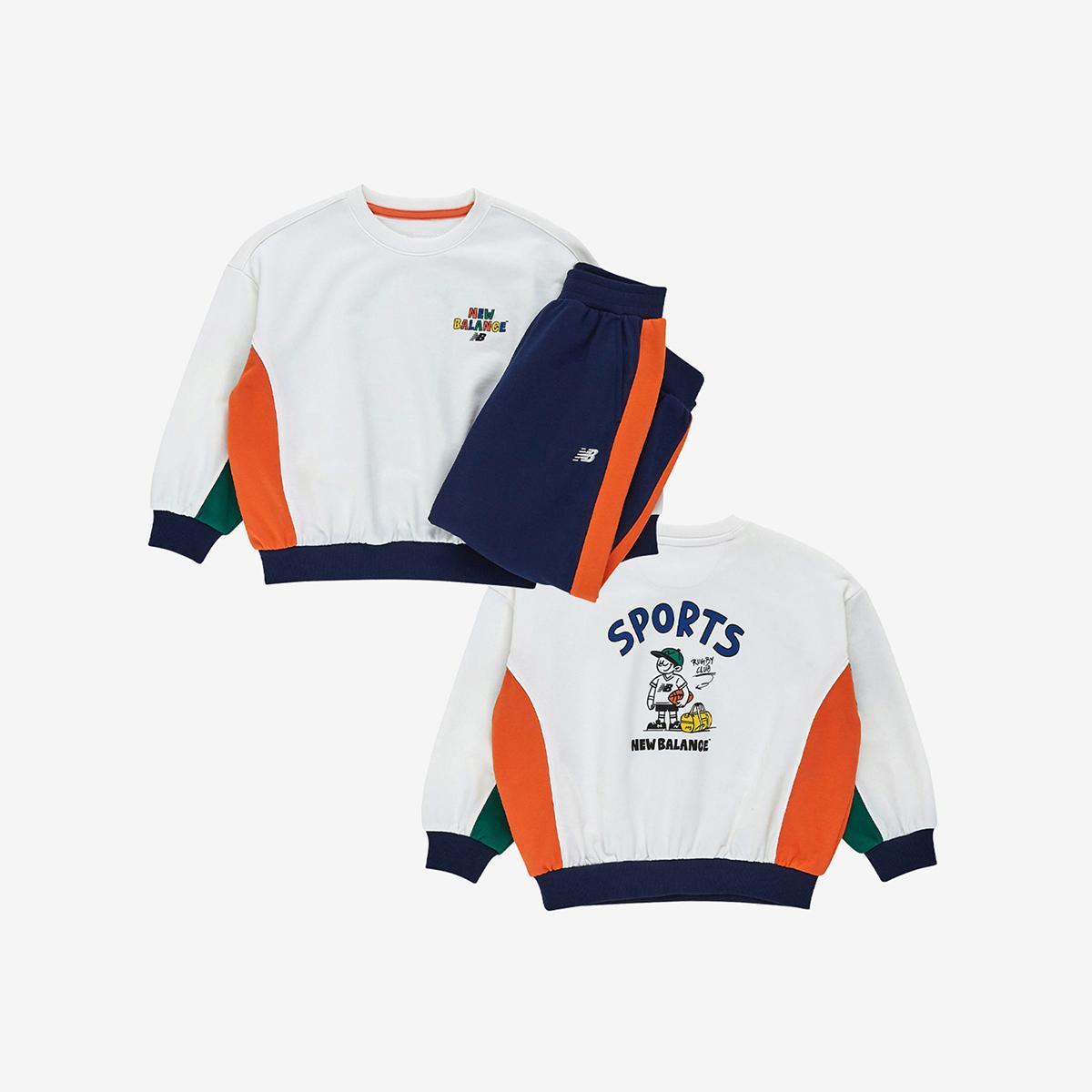 Ready Set Rugby!_컬러 배색 일러스트 스웻 셋업