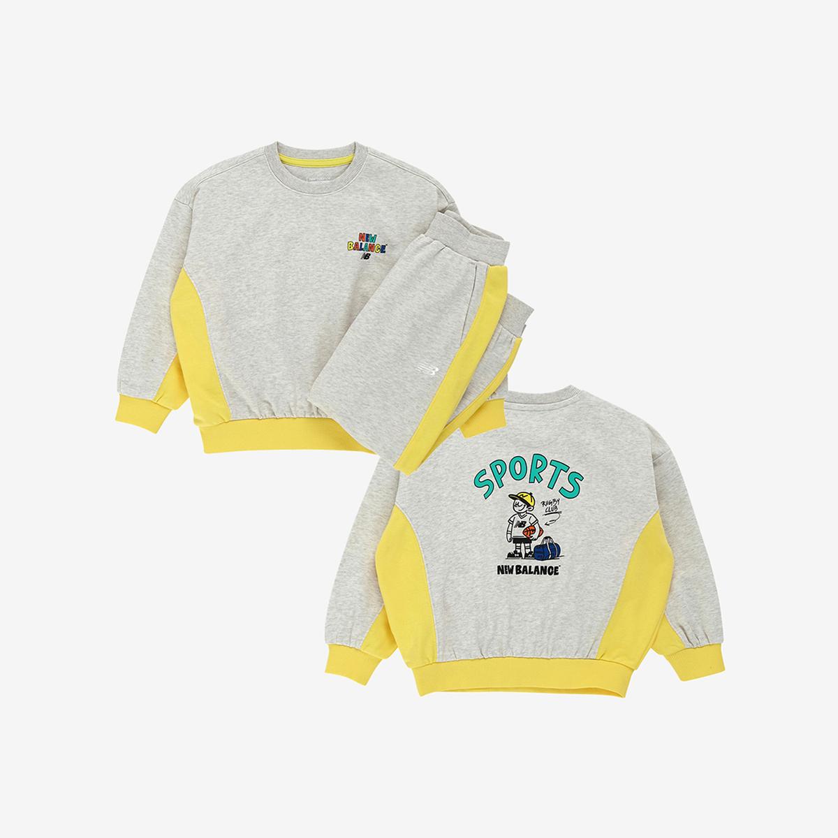 Ready Set Rugby!_컬러 배색 일러스트 스웻 셋업