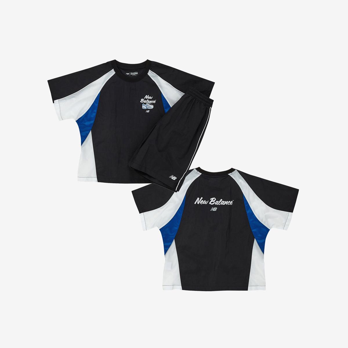 NBSC_메쉬 콤보 우븐 반팔 셋업