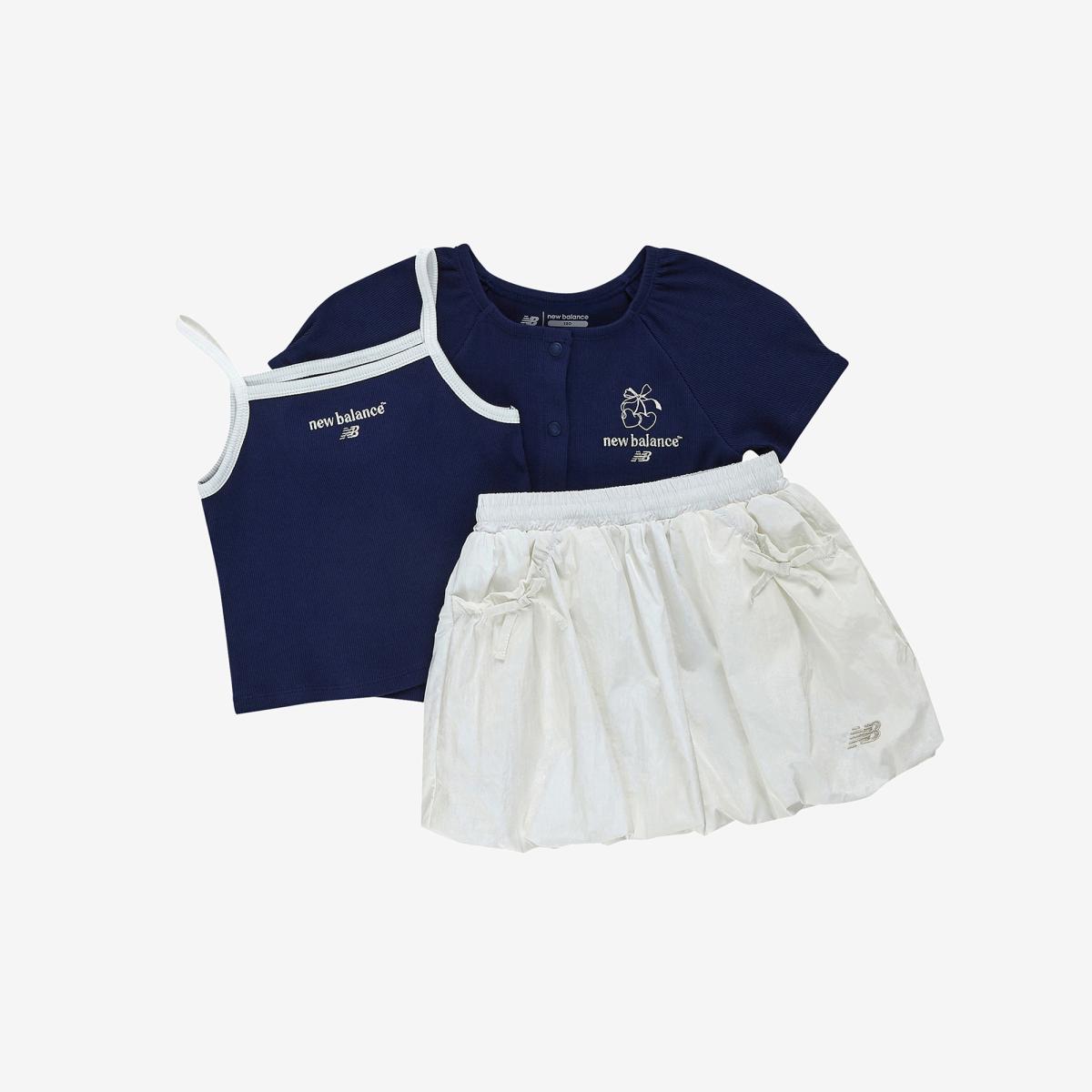 [3PCS] NBgC_가디건 + 벌룬 스커트 셋업