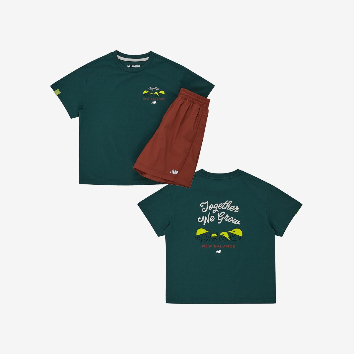 Sweet home_패밀리 일러스트 반팔 셋업