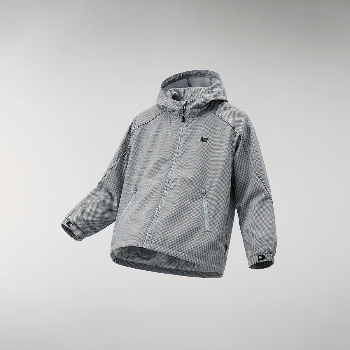 GRID PACK_체크 홑겹 바람막이