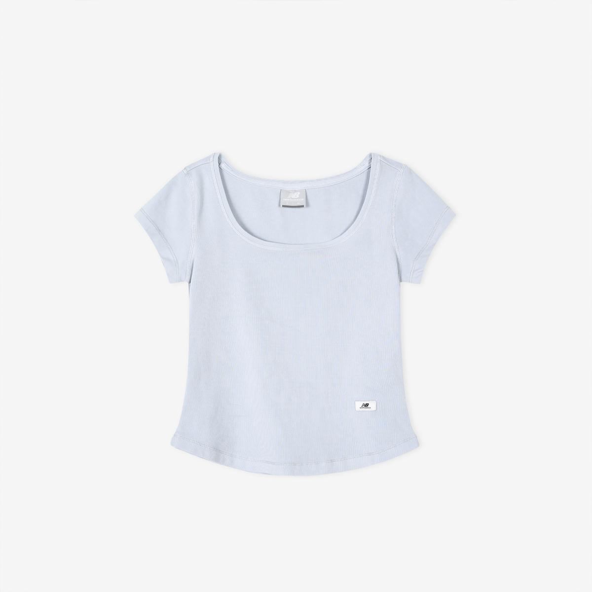 [무료반품] WOMEN 핏티드 스퀘어넥 캡 반팔티 (SLIM FIT)