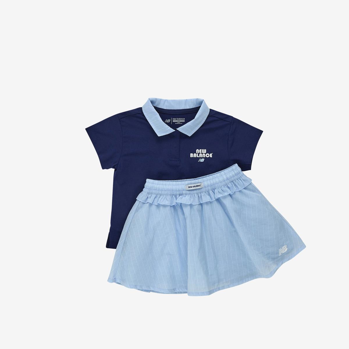 NBgC Cherry Blossom_카라 반팔티 + 캉캉스커트 셋업