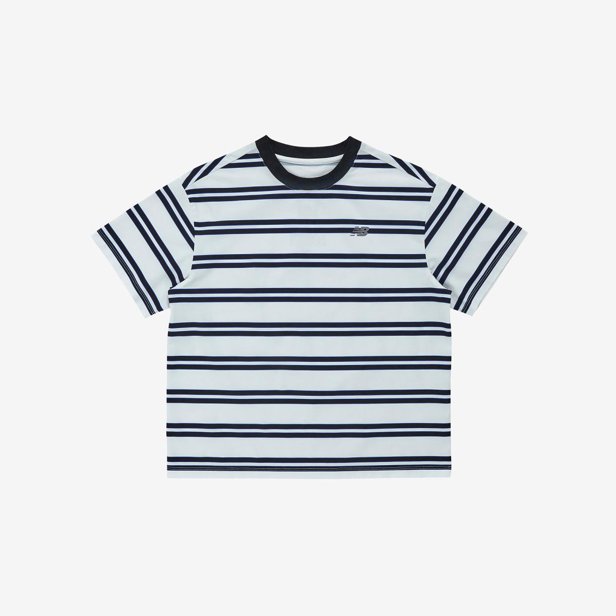 GRID PACK_핀스트라이프 반팔 티셔츠