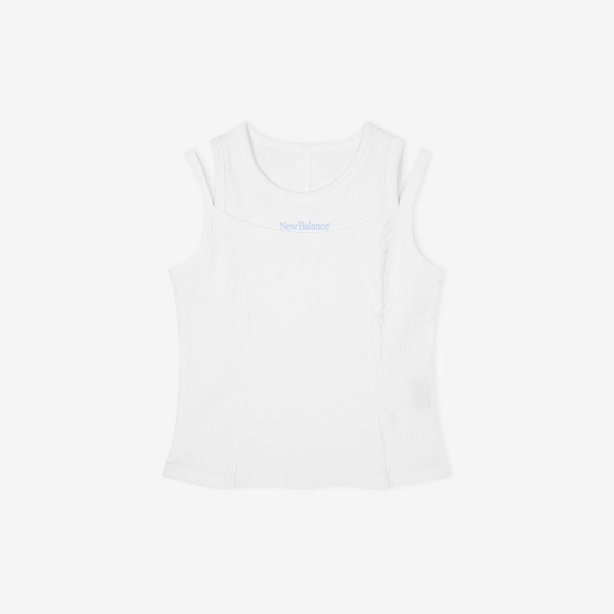 WOMEN 골지 레이어드 나시티 (SLIM FIT)