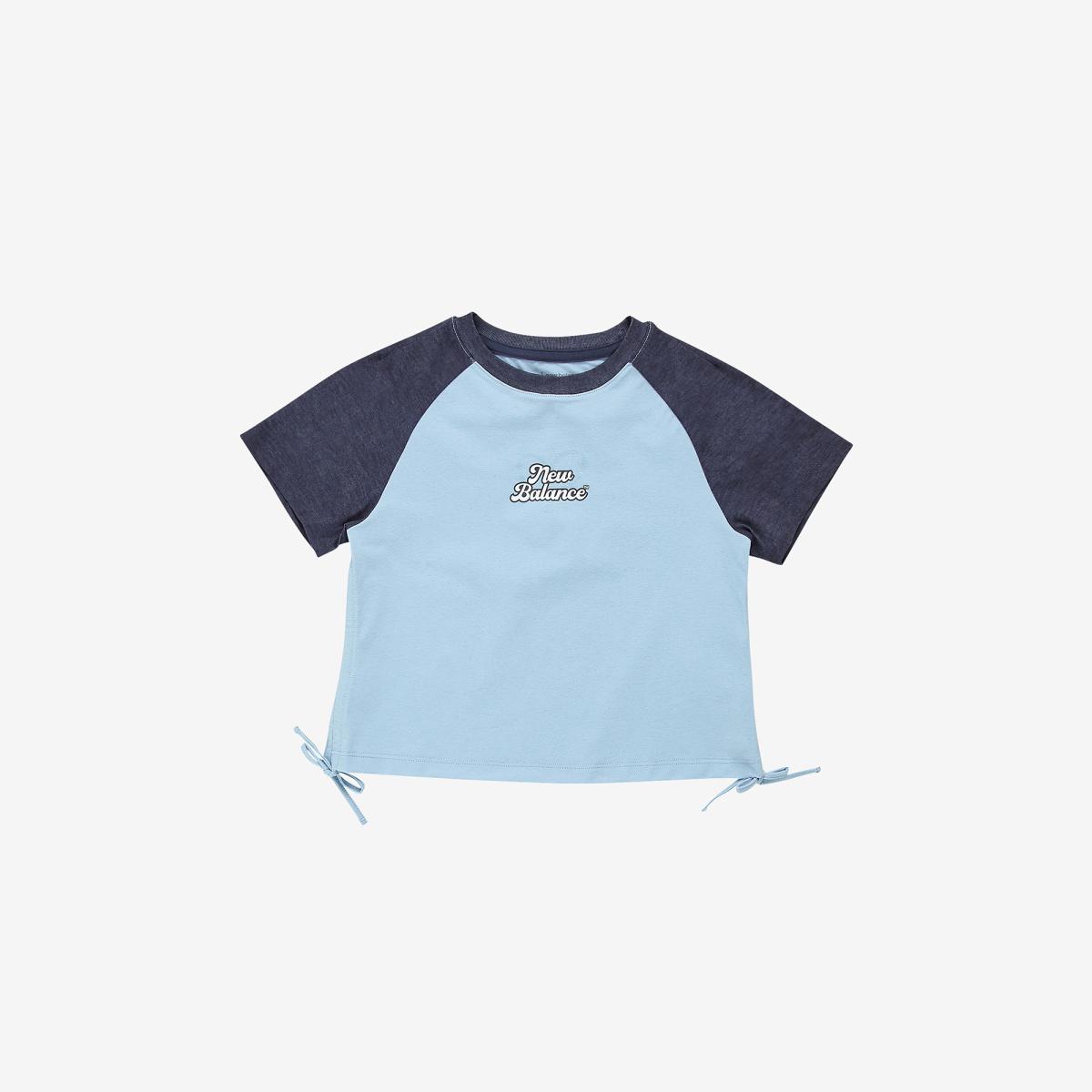 METALLIC SUMMER_여아 다잉 라글란 슬림핏 티셔츠