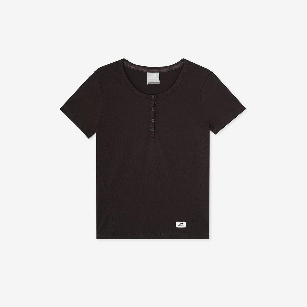 WOMEN NB-FLOWY 헨리넥 반팔티 (SLIM FIT)