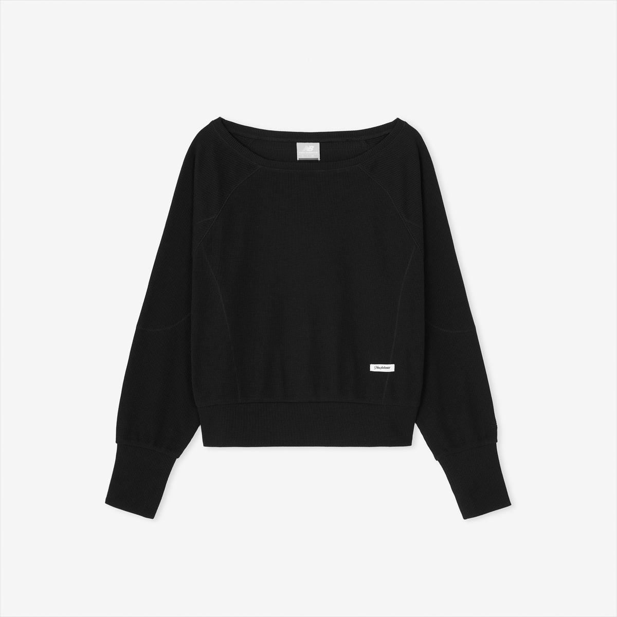 WOMEN AIRY 와플 맨투맨 (SEMI OVER FIT)